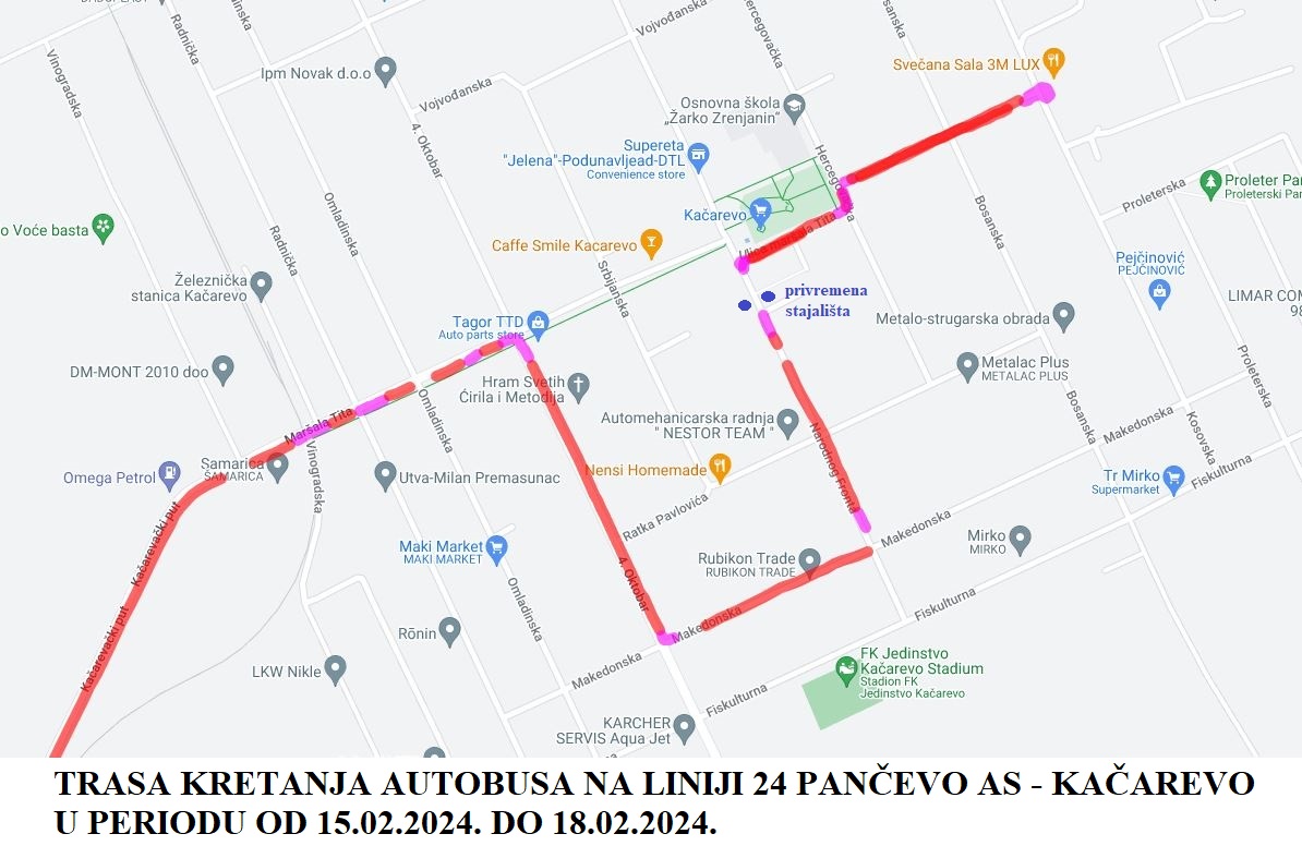 Pantransport: Izmenjena trasa autobusa broj 24, tokom „Slaninijade“